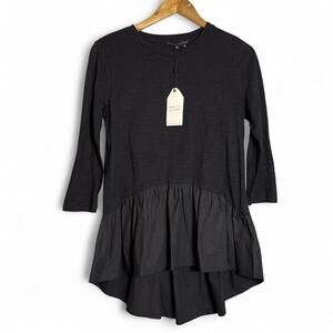 English Factory Women's Mixed Media High and Low Top sz S